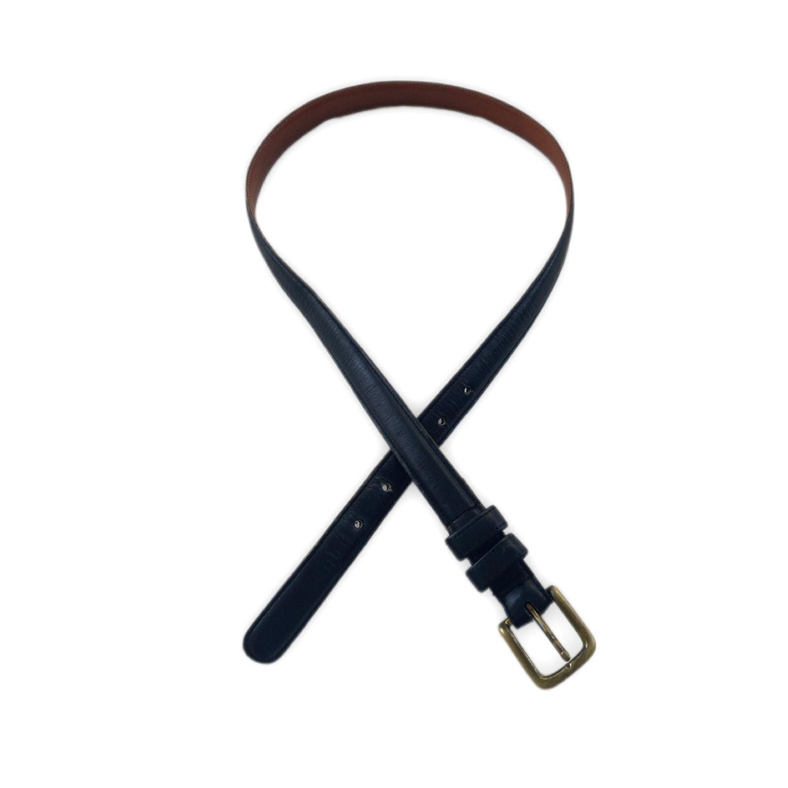 1980\'s Vintage Black Leather Belt 5 ropes 2\