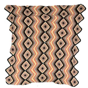 Vintage Crochet Blanket 72x72”