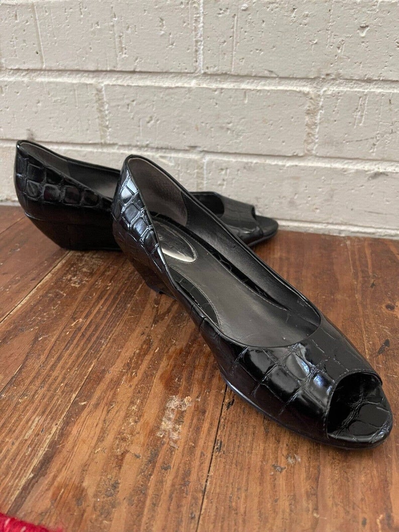 alfani step n flex black heels