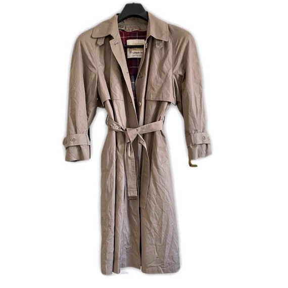 Rare Vintage Trench Coat by London Fog Limited Edition Red Plaid