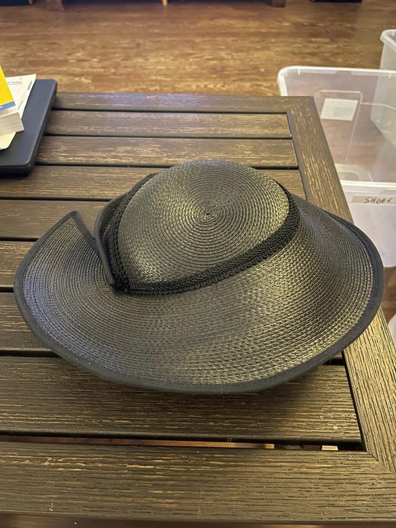Vintage 40s Deborah New York Black Hat Size S-L - Etsy Israel display picture 2
