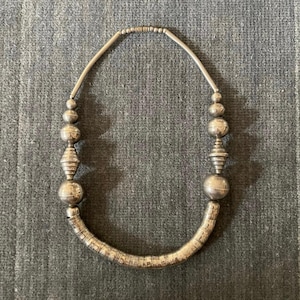 Rare Vintage Navajo Silver Beaded Necklace