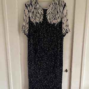NWT Vintage Stenay Silk Sequin Dress Size L