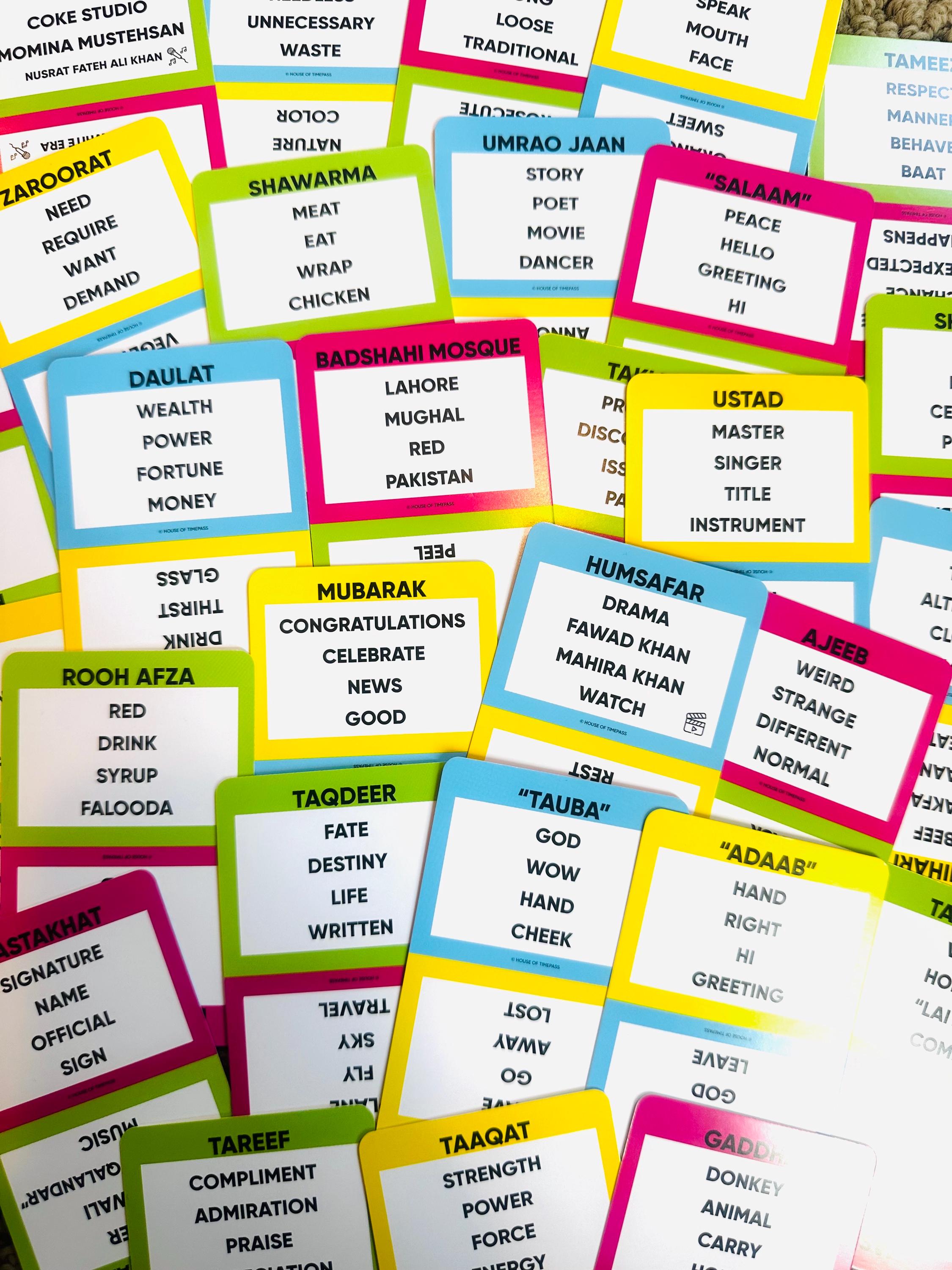 Desi Chaat Urdu Taboo Party Game L Thanksgiving Party Game Gift L ...