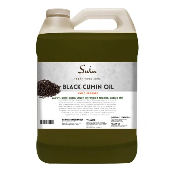 Black Cumin Oil-100% Pure and Natural Extra Virgin Cold Pressed Nigella Sativa Oil