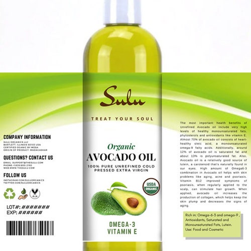Extra Virgin Fresh Avocado Oil 100 Pure High Quality Oil From Etsy