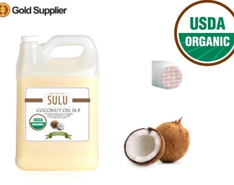 Organic Coconut Oil 76 Degree RBD 100% pure coconut oil extracted from coconut meat from 4 fl.oz up to 7 lbs