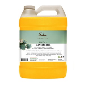 Castor Oil 1 Gallon Cold Pressed Hexane Free Non-GMO image 1