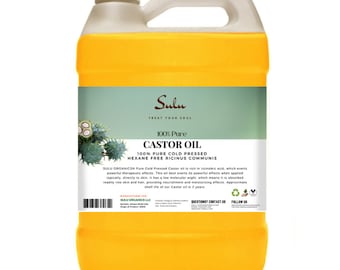 Castor Oil -1 Gallon Cold Pressed Hexane Free Non-GMO