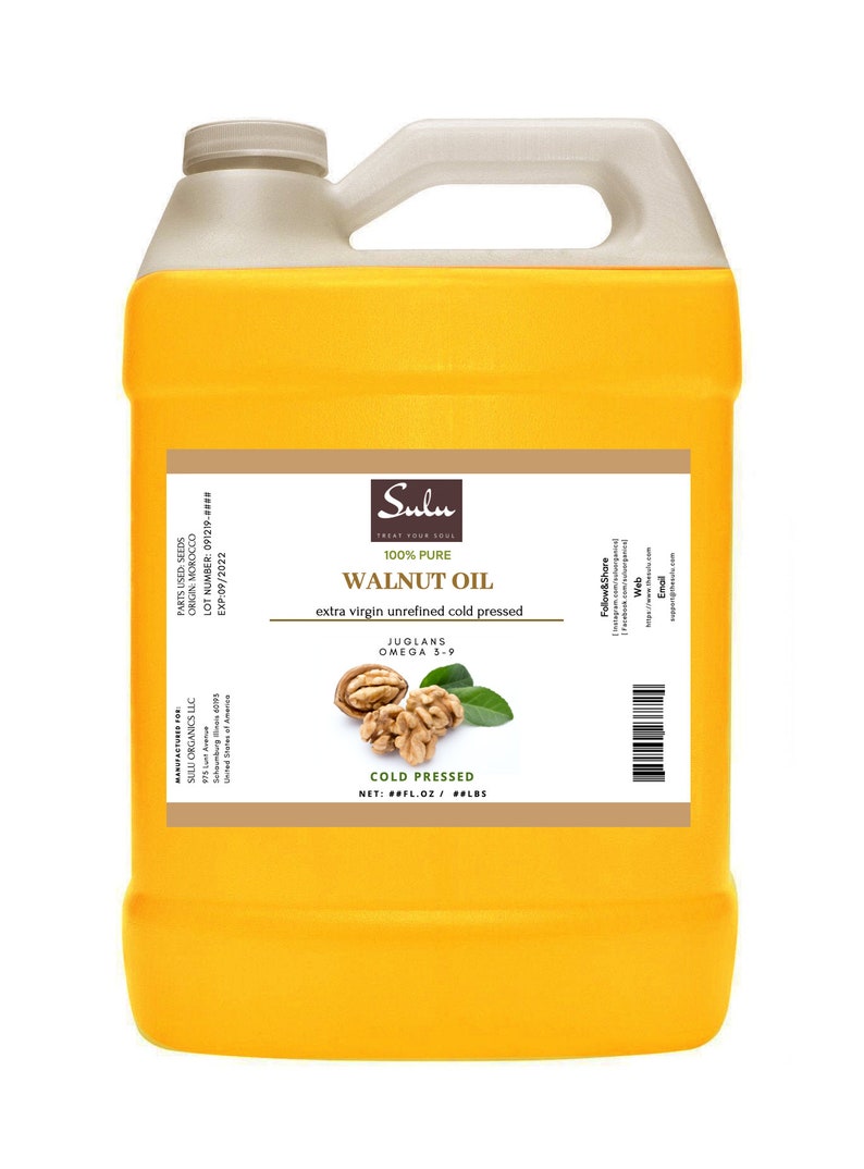 7 Lbs Extra Virgin Unrefined Cold Pressed Walnut Oil 100 Pure Etsy