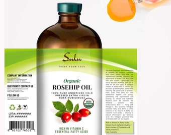 High Quality Unrefined Rosehip Oil Cold Pressed Organic Virgin Rose Hip