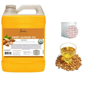 4 lbs 100% Pure Sweet Almond oil organic high quality Fresh Unrefined Virgin Sweet Almond oil