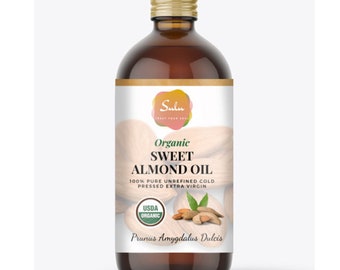 Sweet Almond Oil-USDA Organic Unrefined Cold Pressed