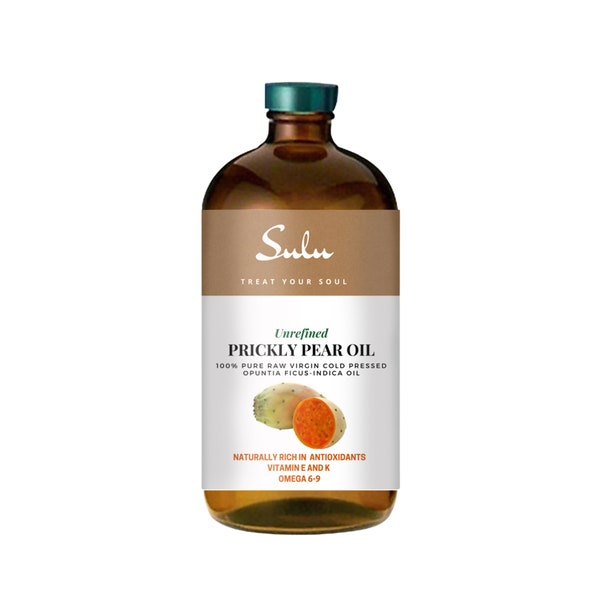 100% Pure Unrefined Extra Virgin Cold Pressed Prickly Pear Seed Oil