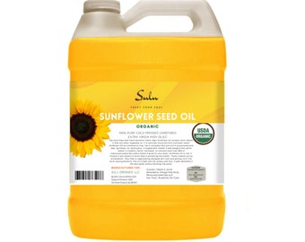 4 lbs Organic Unrefined EXTRA VIRGIN Sunflower seed oil Deep Golden Highest Quality