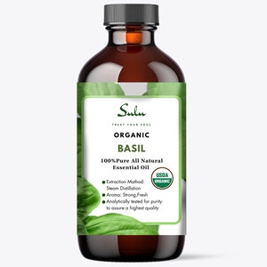 Pure Organic High Quality Therapeutic Grade Basil Essential Oil image 2