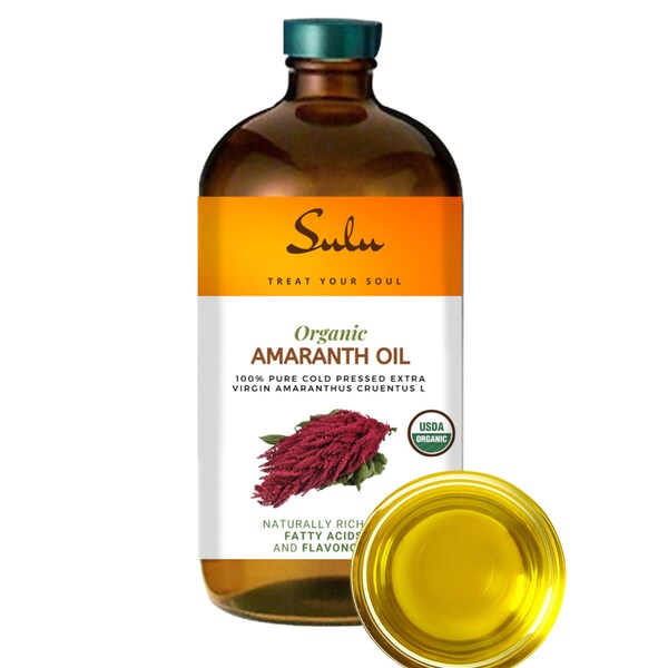 Amaranth Oil USDA Organic Cold Pressed Unrefined Virgin