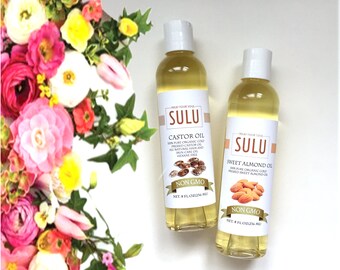 Pure Castor OIL And Sweet Almond oil for daily natural face cleanser