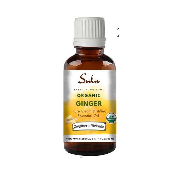 Pure Organic High Quality Therapeutic Grade Ginger Essential Oil