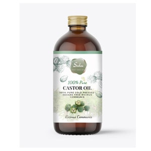 Castor oil 100% Pure All Natural Cold Pressed Hexane Free