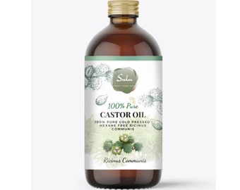 Castor oil 100% Pure All Natural Cold Pressed Hexane Free