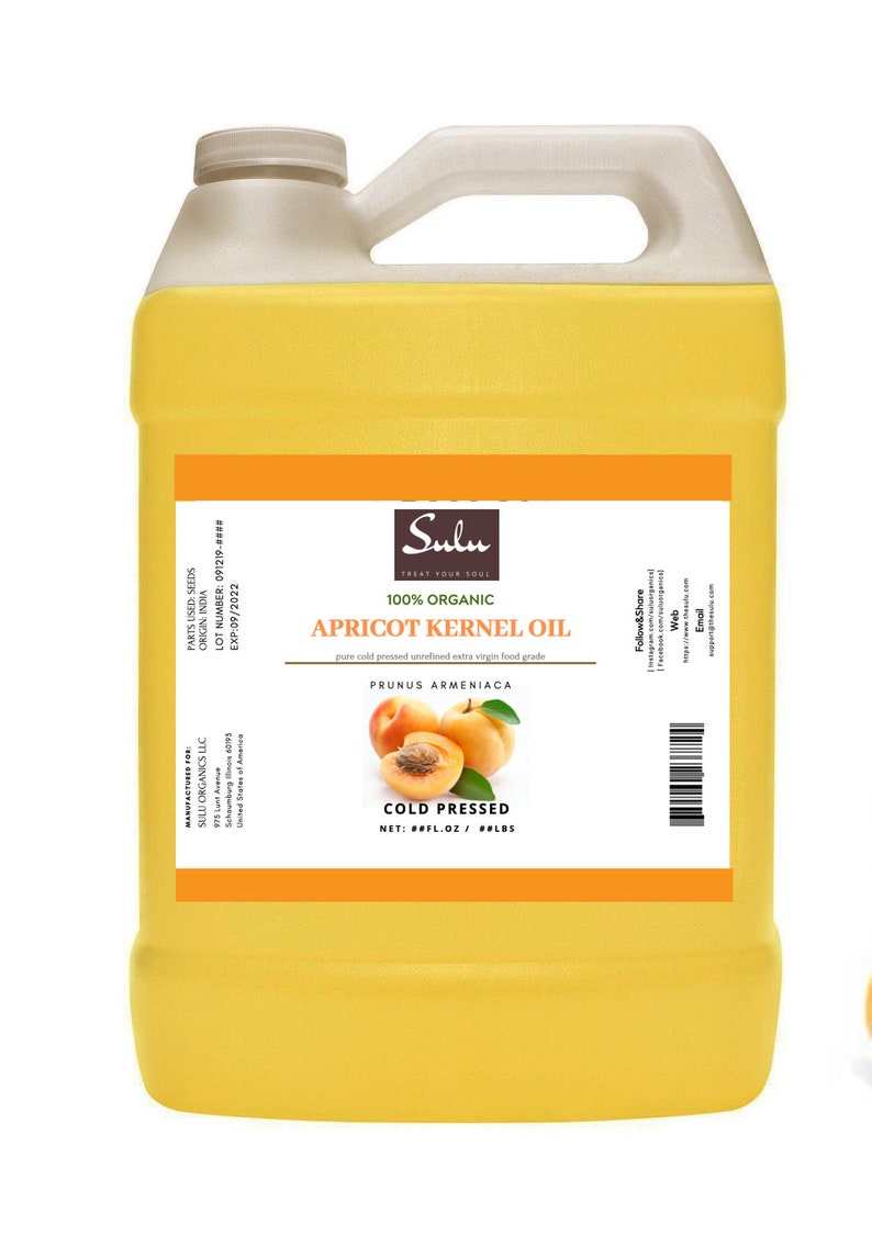 4 Lbs Fresh Organic Apricot Kernel oil cold pressed 100 pure Etsy