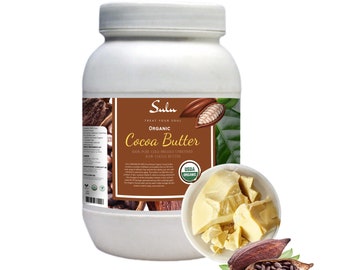 Pure Organic raw unrefined Cocoa butter all natural from 3 LBS