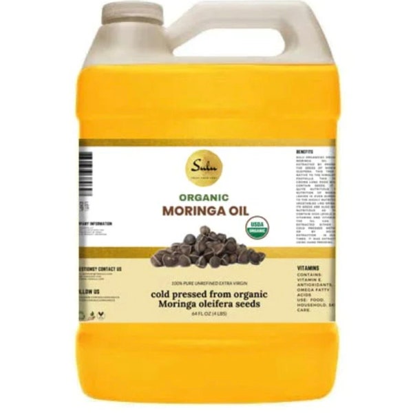 Organic Cold Pressed Unrefined Moringa Seed Oil All Natural Premium Quality