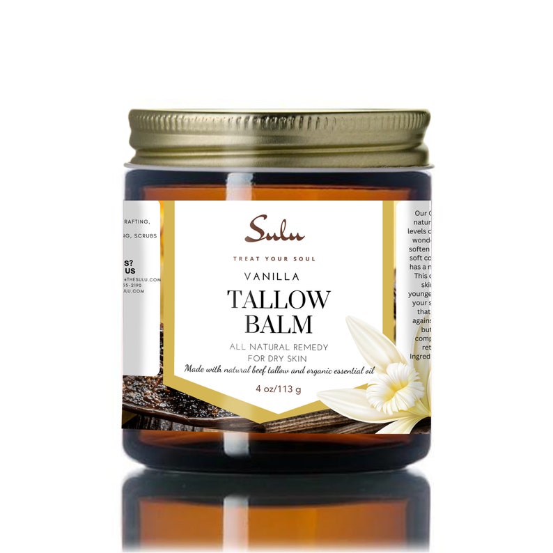 Natural Whipped Tallow Balm for Face and Body, Natural Moisturizer made with Grassfed Beef Tallow image 1