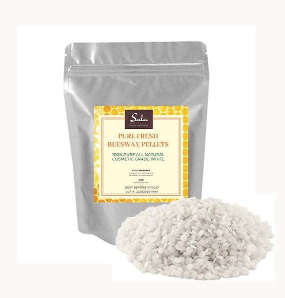 100% Pure All Natural Beeswax White Pure Pastilles Refined Hexane