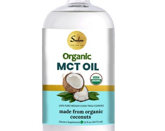 16 Fl oz- 100% Pure Kosher USDA Organic MCT Coconut Fractionated oil