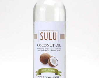 Organic Coconut Fractionated oil 100% pure coconut oil extracted from coconut meat from 4 oz (118 ml)