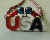 University of South Alabama/Patriotic Necklace and Earring Set