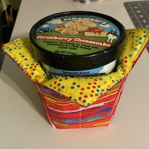 Ice Cream Cozy Pint Ice Cream Cozy Pint Ice Cream Holder Cozy for holding Pint of Ice Cream