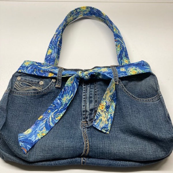 Re-cycle Jean Purse Jean Bag Jeans Purse Bag up-cycled Jeans Purse Bag