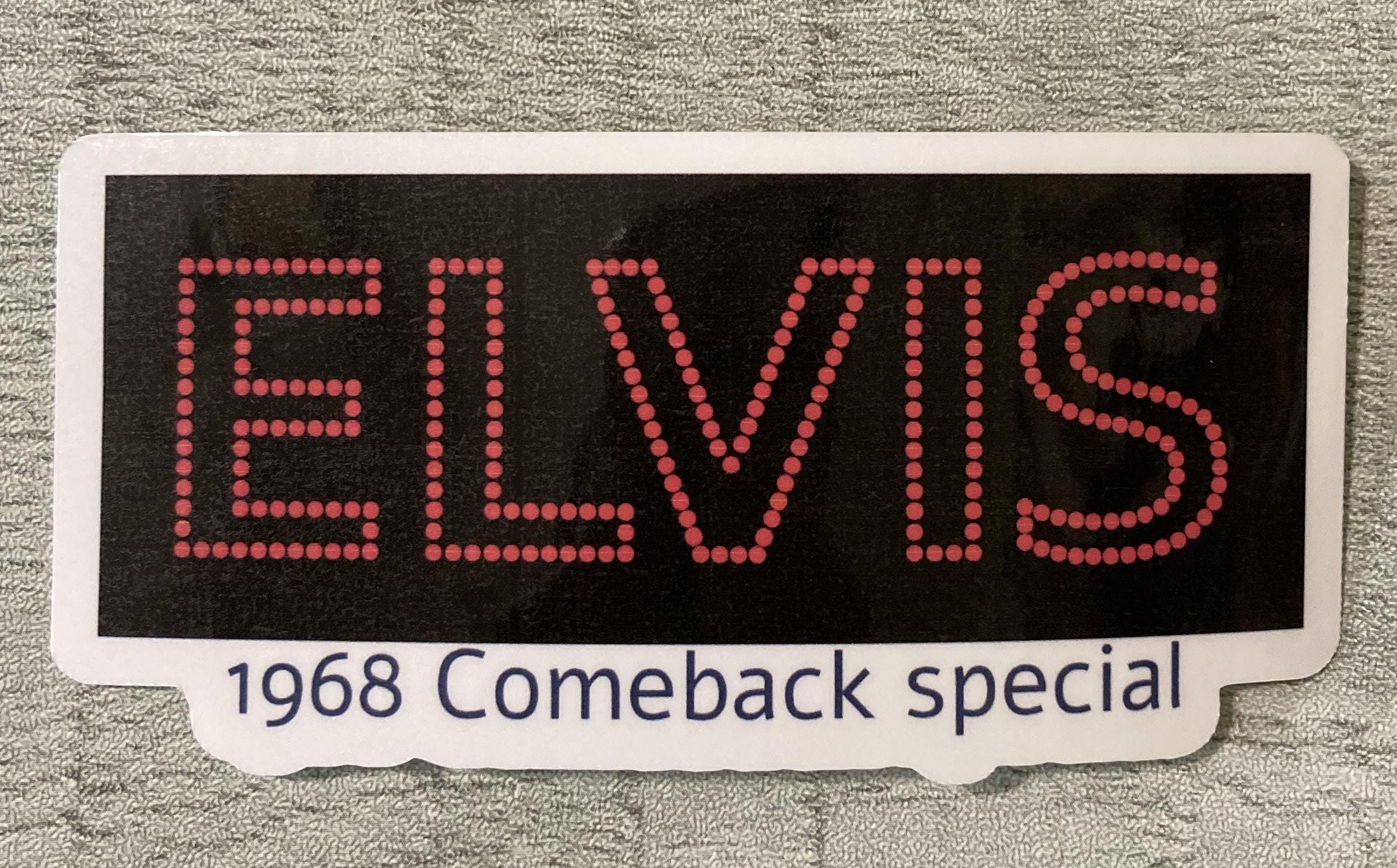 Elvis in Lights Sticker Elvis Name in Lights Sticker Elvis 1968 ...