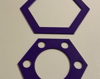 Hexagon Template for making quilt as you go quilts, table runners, placemats, and more 3D printed
