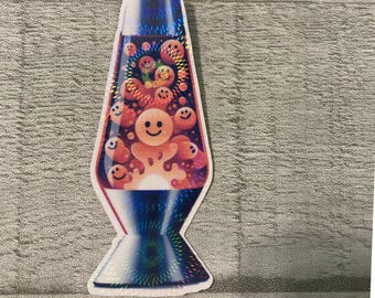 Lava Lamp Sticker Holographic lava lamp sticker Happy Face lava Lamp sticker holographic sticker waterproof Lava Lamp Sticker
