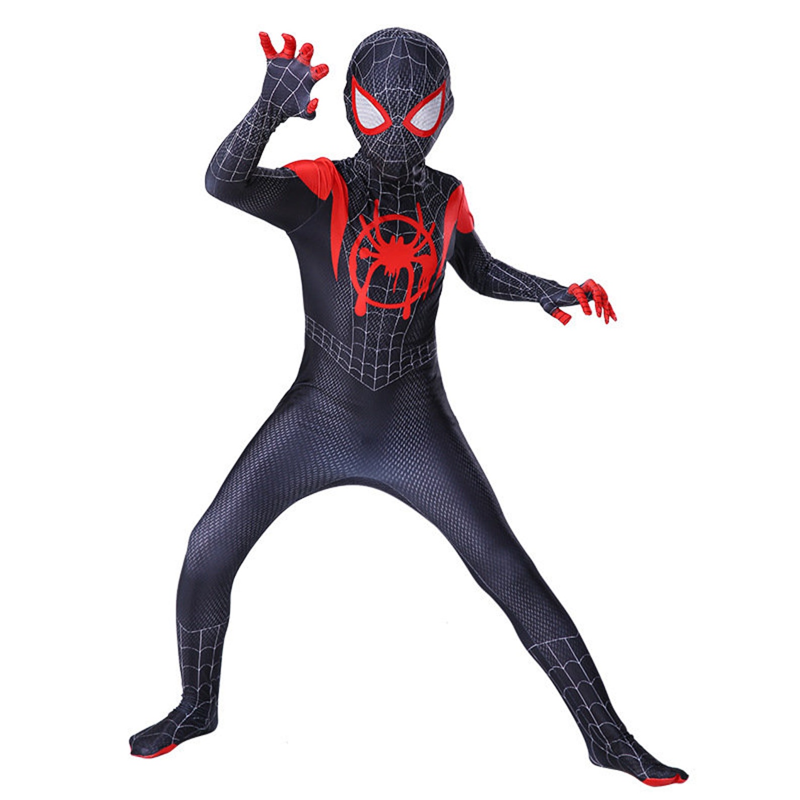 Black spider man costume Bimbo Spiderman 8 10 years Old Etsy
