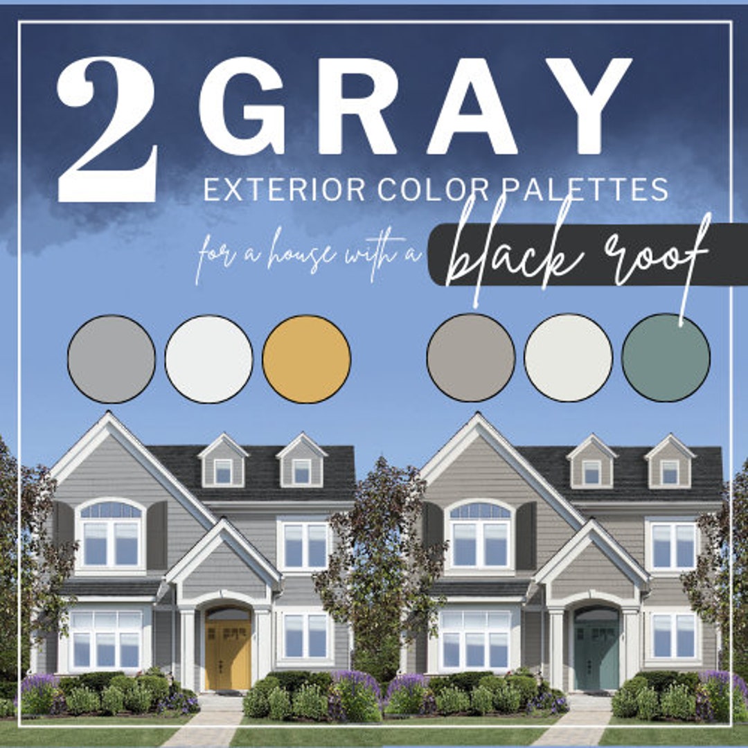 GRAY Exterior House Paint Ideas Color Combinations custom House