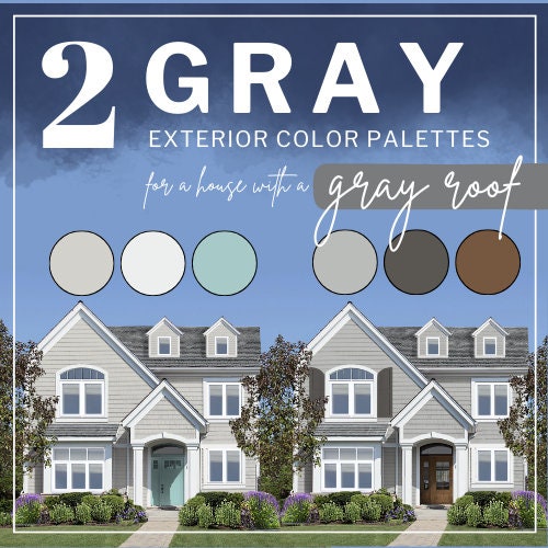 GRAY Exterior House Paint Ideas Color Combinations Custom House