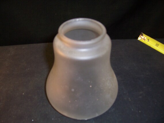 Vintage Frosted Glass Bell Shade 2 Inch Fitter Pan Light Etsy