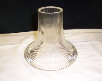 vintage holophane light diffuser ?  torchiere shade ,  no chips or cracks  rough fitter edge ,  holophane lamp part table lamp  no chips
