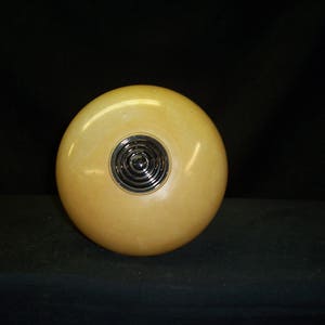 Vintage Art Deco Deckenglas Lichtschirm Hängeschirm antik Lampe Glas Bernstein und klare Lichthülle, Landlichtschirm, 1930er Jahre Bild 3