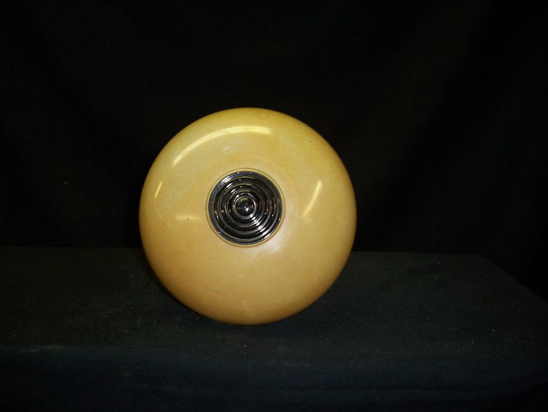 Vintage Art Deco Deckenglas Lichtschirm Hängeschirm antik Lampe Glas Bernstein und klare Lichthülle, Landlichtschirm, 1930er Jahre Bild 3