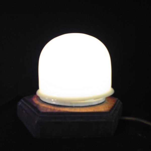Industrial  guide light  bulb over shades milk glass , 5 1/4 inch  outside edge  to outside edge , 4 1/2 inch deep  well shade , light cover