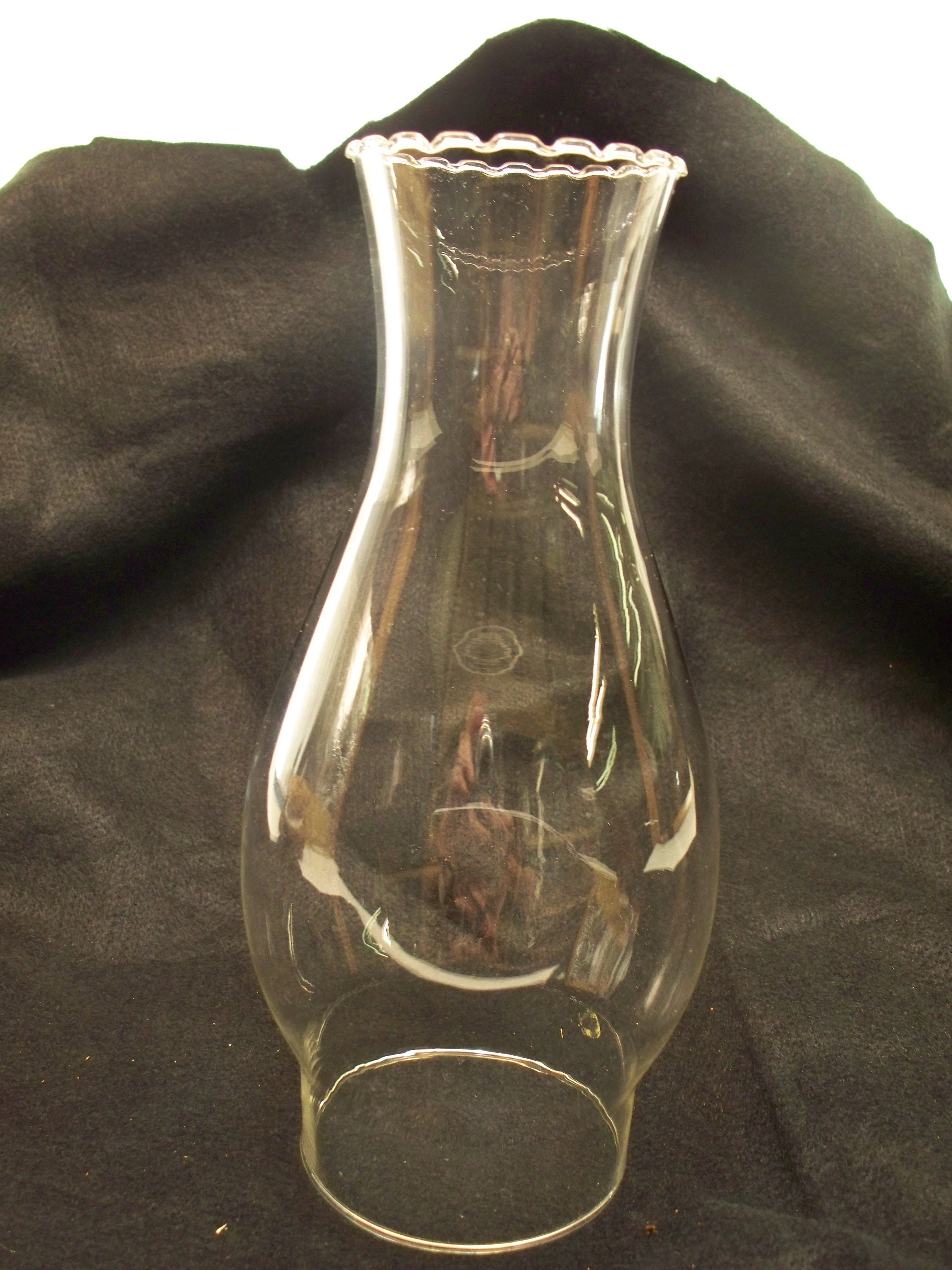 Vintage Kerosene Oil NOS Clear Lamp Chimney 1 5/16" X 9 3/8"  Bulge Glass 