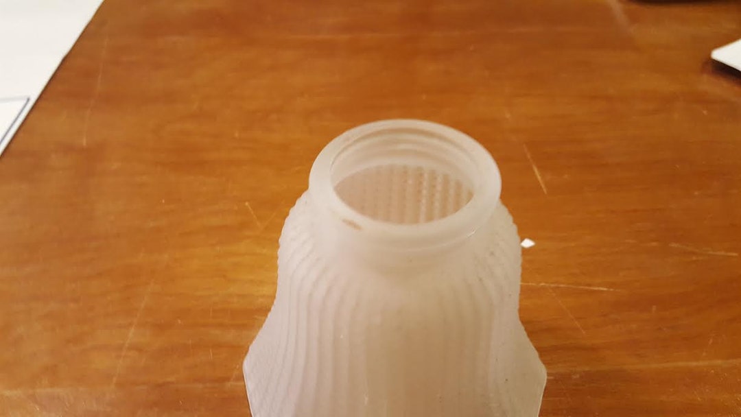 Vintage Frosted Candlewick Bell Shaped Light Globe 21/8 Fitter , Bar Light Shade , Chandelier