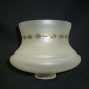vintage  Etched Pudding cup Type Hurricane shade , formal looking shade ,