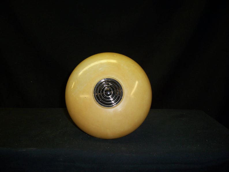 Vintage Art Deco Deckenglas Lichtschirm Hängeschirm antik Lampe Glas Bernstein und klare Lichthülle, Landlichtschirm, 1930er Jahre Bild 4